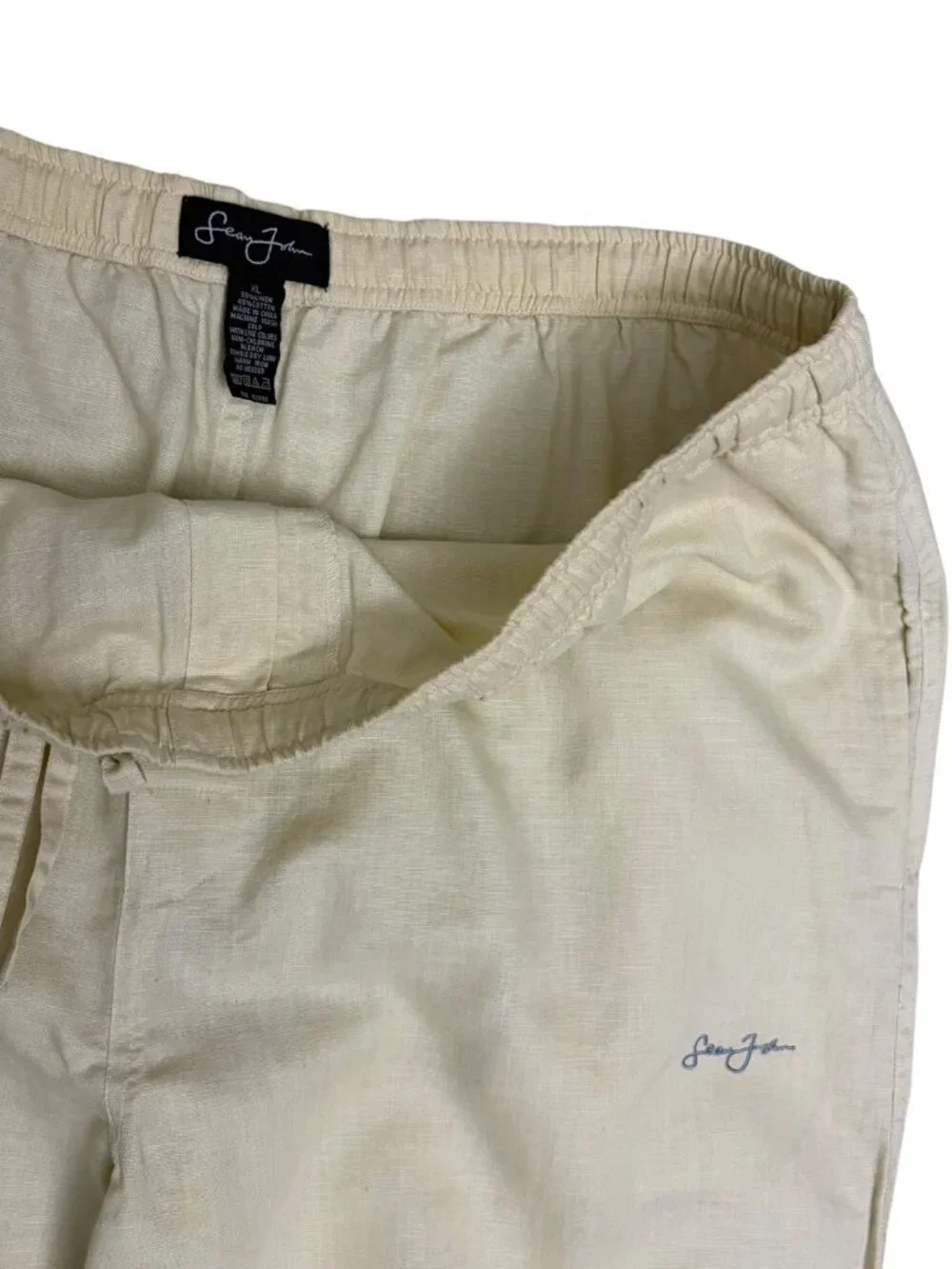 SEAN JOHN Linen Pants Baggy Relaxed Loose Summer Vacation Pants Mens XL